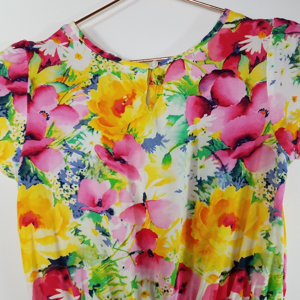 Gap Kids Short Sleeve Floral Spring Dress Size XL (12) - Picture 7 of 9